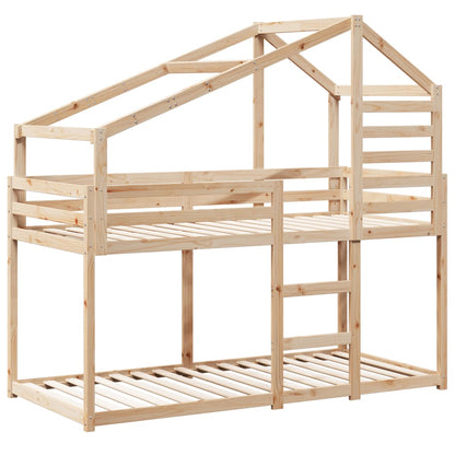Bunk Bed without Mattress 90x190 cm Single Solid Wood Pine
