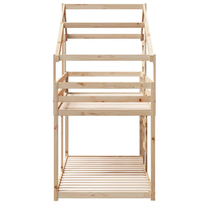 Bunk Bed without Mattress 90x190 cm Single Solid Wood Pine