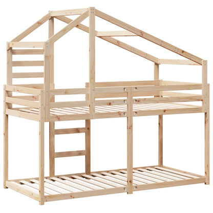 Bunk Bed without Mattress 90x190 cm Single Solid Wood Pine
