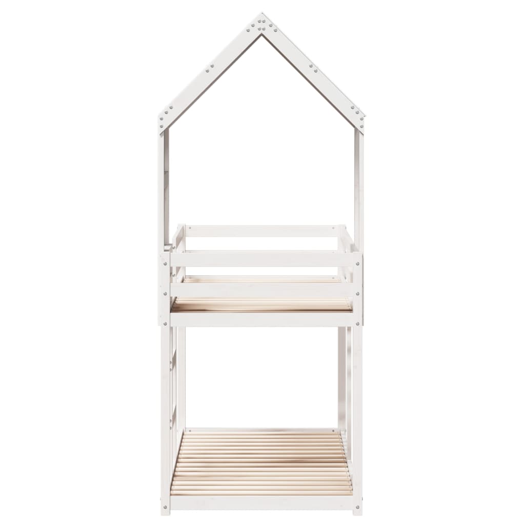 Bunk Bed without Mattress White 90x200 cm Solid Wood Pine