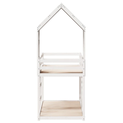 Bunk Bed without Mattress White 90x200 cm Solid Wood Pine