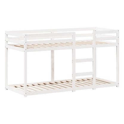 Bunk Bed without Mattress White 90x200 cm Solid Wood Pine