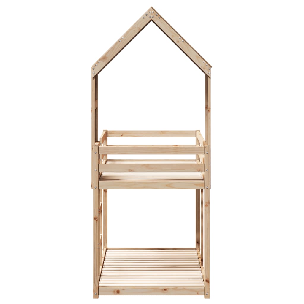 Bunk Bed without Mattress 90x200 cm Solid Wood Pine