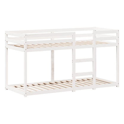 Bunk Bed without Mattress White 90x200 cm Solid Wood Pine