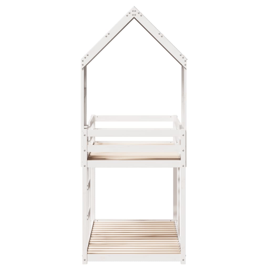 Bunk Bed without Mattress White 90x200 cm Solid Wood Pine