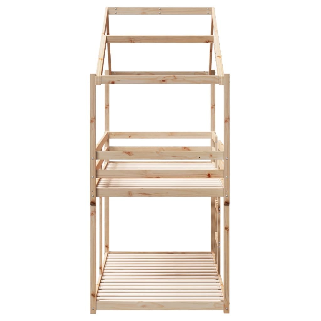 Bunk Bed without Mattress 90x200 cm Solid Wood Pine