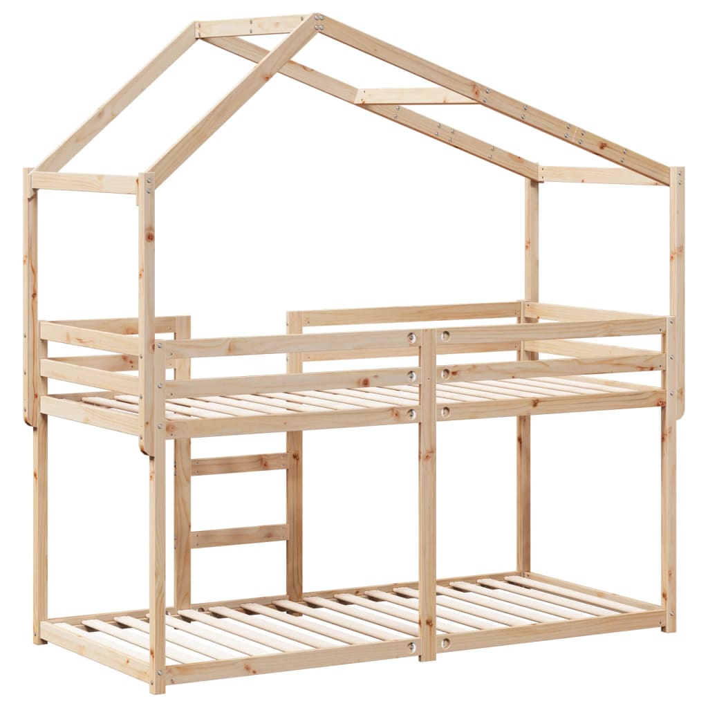 Bunk Bed without Mattress 90x200 cm Solid Wood Pine