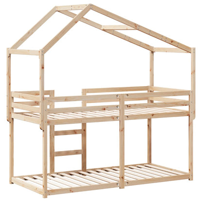 Bunk Bed without Mattress 90x200 cm Solid Wood Pine