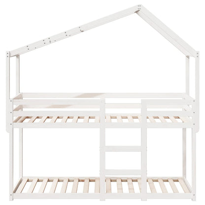 Bunk Bed without Mattress White 90x200 cm Solid Wood Pine