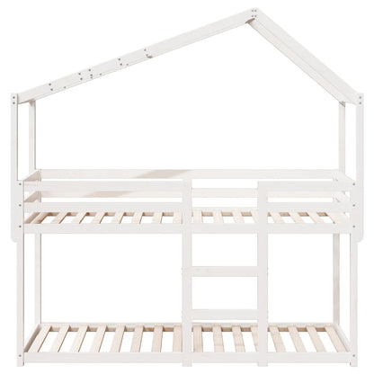 Bunk Bed without Mattress White 90x200 cm Solid Wood Pine