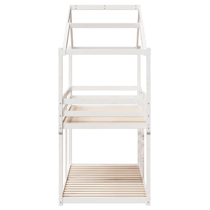 Bunk Bed without Mattress White 90x200 cm Solid Wood Pine