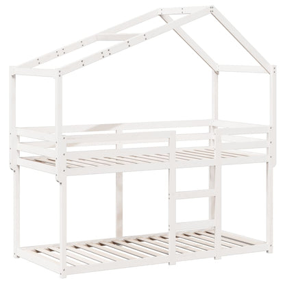 Bunk Bed without Mattress White 80x200 cm Solid Wood Pine