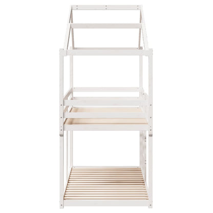 Bunk Bed without Mattress White 80x200 cm Solid Wood Pine