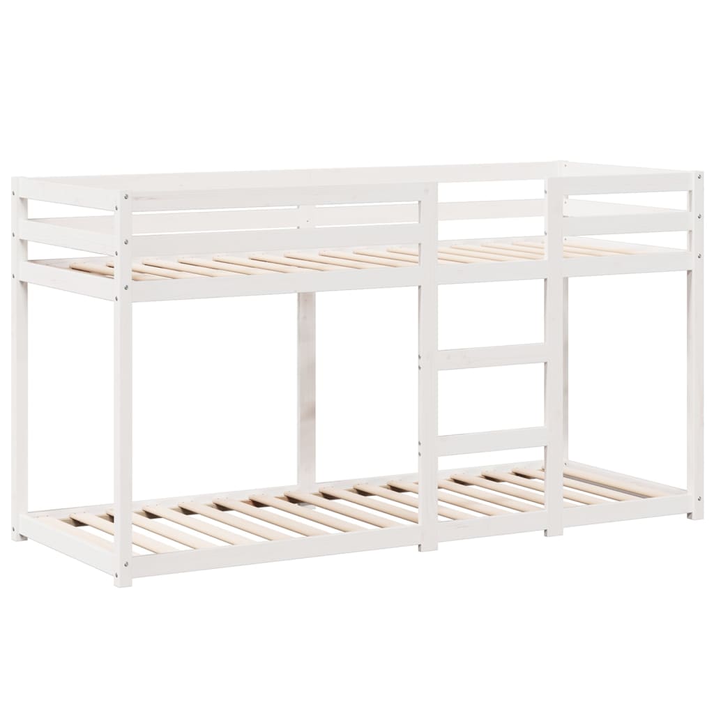 Bunk Bed without Mattress White 90x200 cm Solid Wood Pine