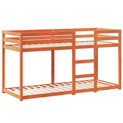 Bunk Bed without Mattress Wax Brown 90x200 cm Solid Wood Pine