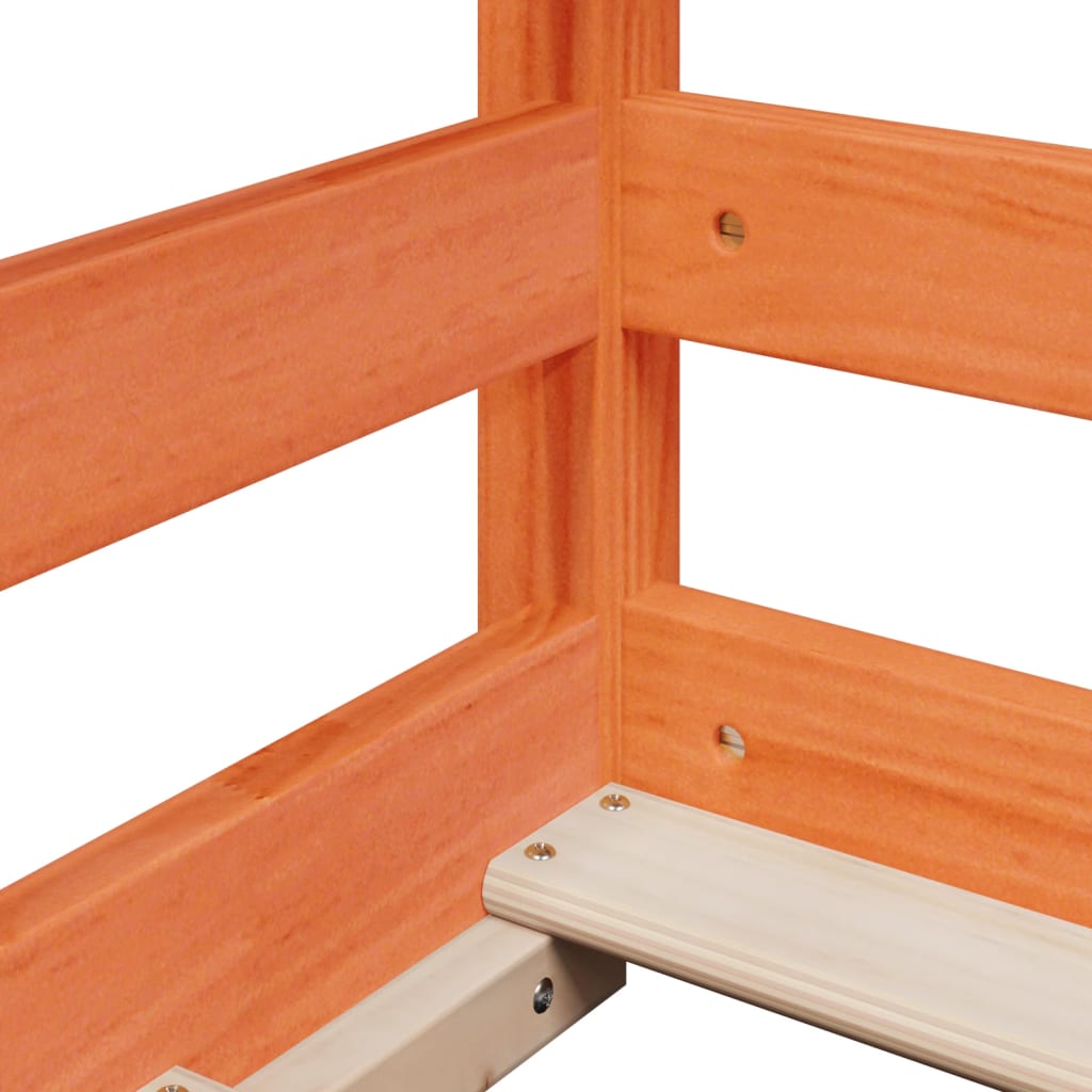Bunk Bed without Mattress Wax Brown 90x200 cm Solid Wood Pine