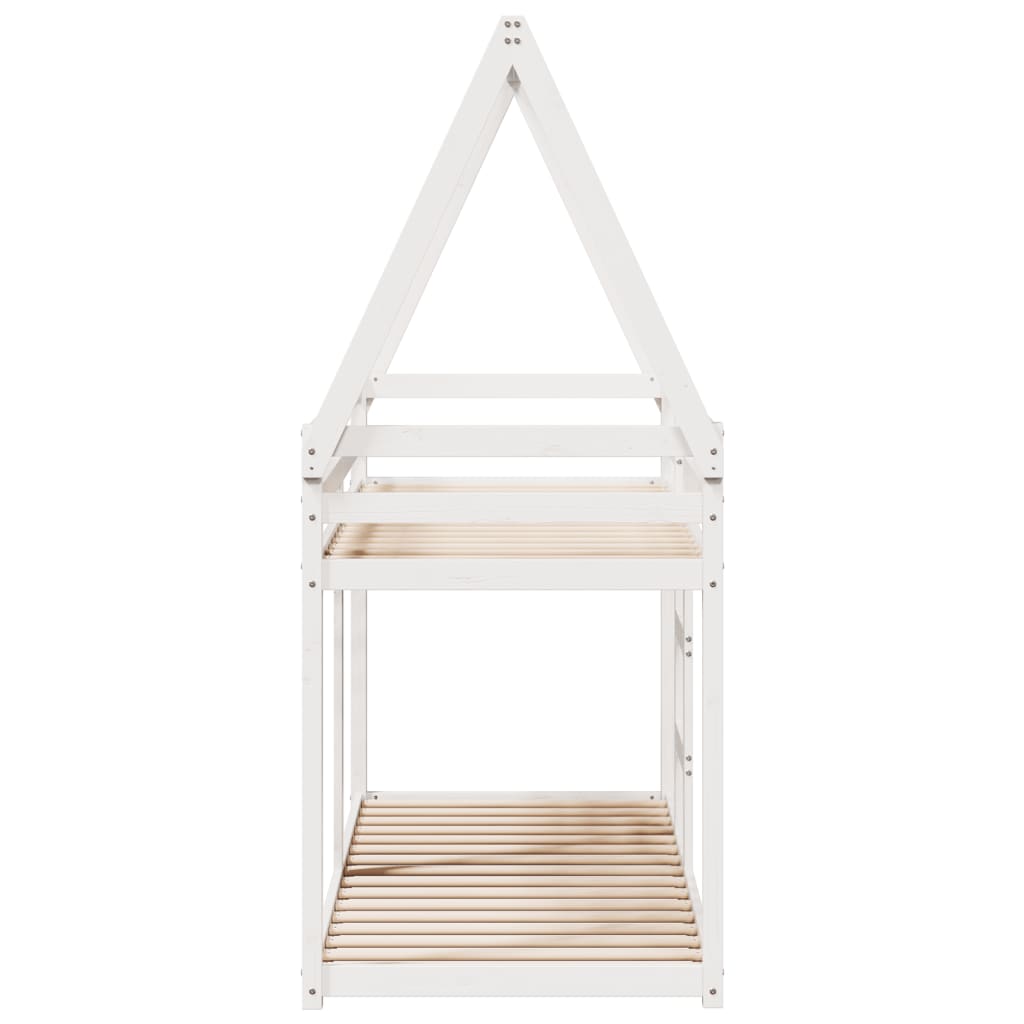 Bunk Bed without Mattress White 90x200 cm Solid Wood Pine