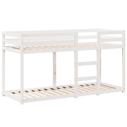 Bunk Bed without Mattress White 90x200 cm Solid Wood Pine