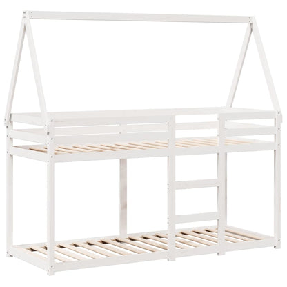 Bunk Bed without Mattress White 80x200 cm Solid Wood Pine
