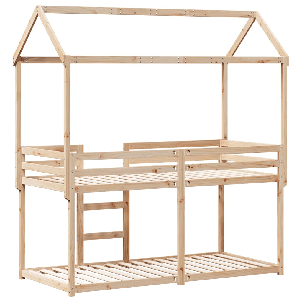 Bunk Bed without Mattress 90x200 cm Solid Wood Pine