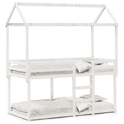 Bunk Bed without Mattress White 90x200 cm Solid Wood Pine