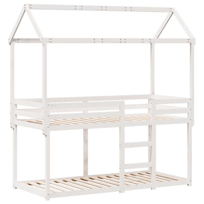 Bunk Bed without Mattress White 90x200 cm Solid Wood Pine
