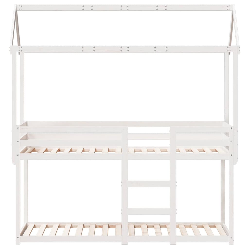 Bunk Bed without Mattress White 90x200 cm Solid Wood Pine