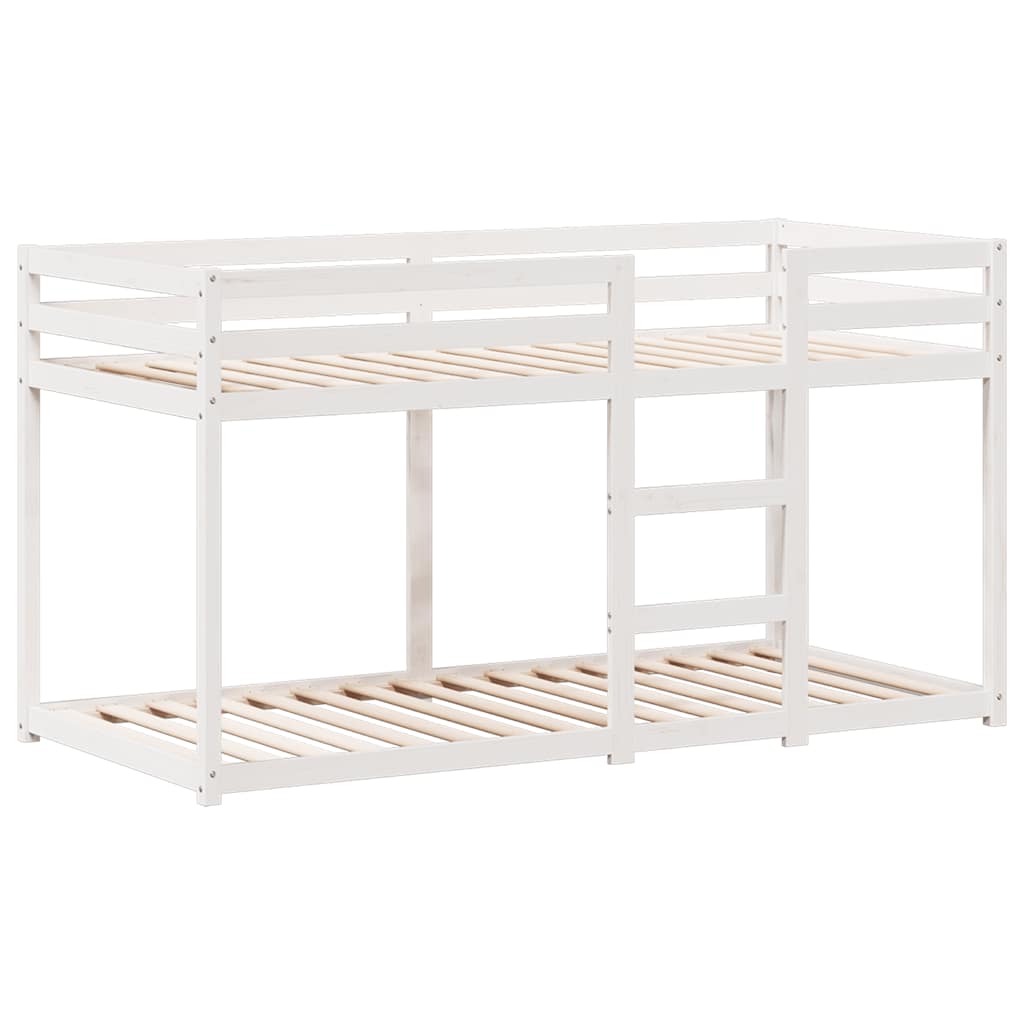 Bunk Bed without Mattress White 90x200 cm Solid Wood Pine