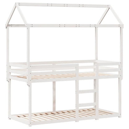 Bunk Bed without Mattress White 90x200 cm Solid Wood Pine