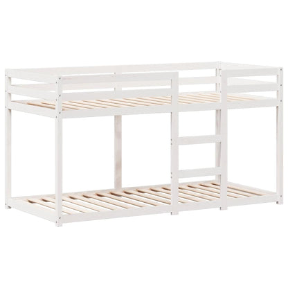 Bunk Bed without Mattress White 90x200 cm Solid Wood Pine