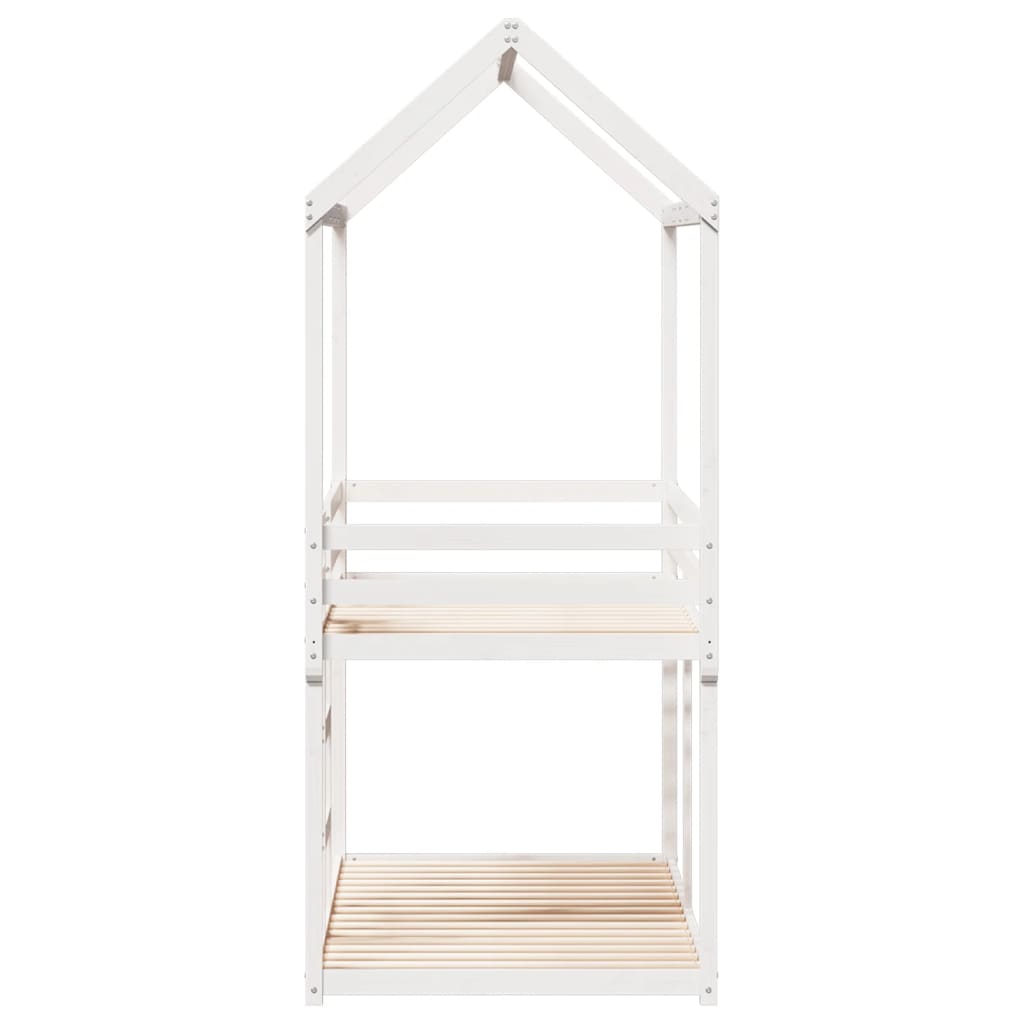 Bunk Bed without Mattress White 90x200 cm Solid Wood Pine