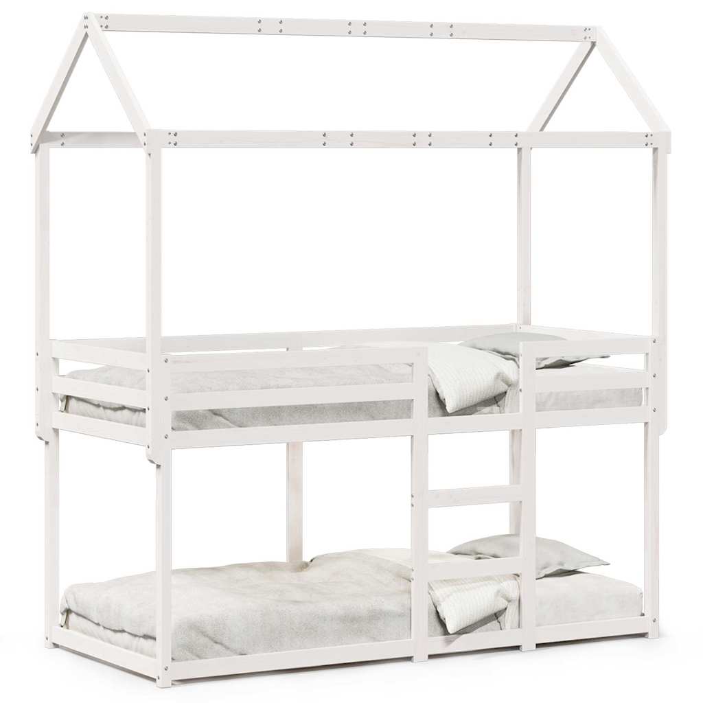 Bunk Bed without Mattress White 80x200 cm Solid Wood Pine