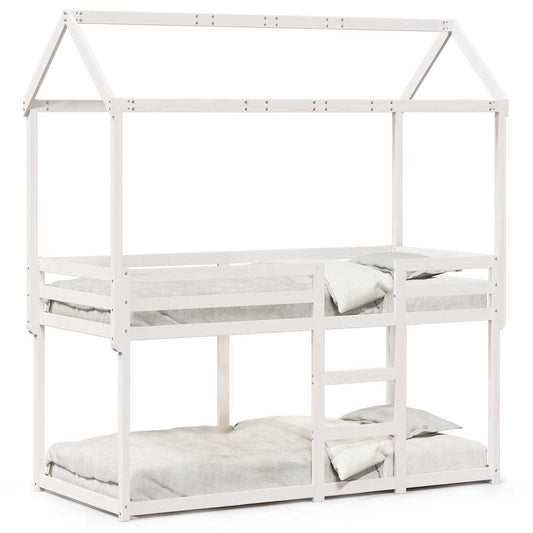 Bunk Bed without Mattress White 80x200 cm Solid Wood Pine