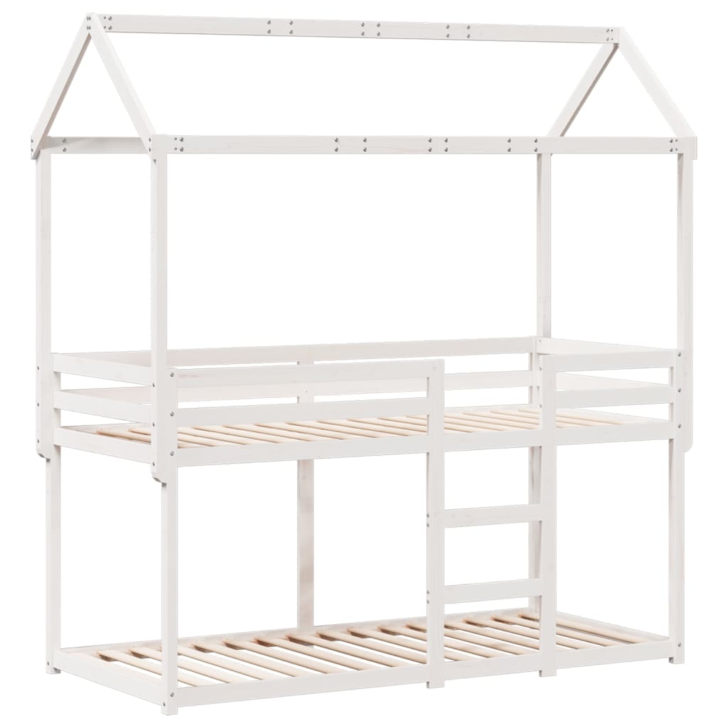 Bunk Bed without Mattress White 80x200 cm Solid Wood Pine