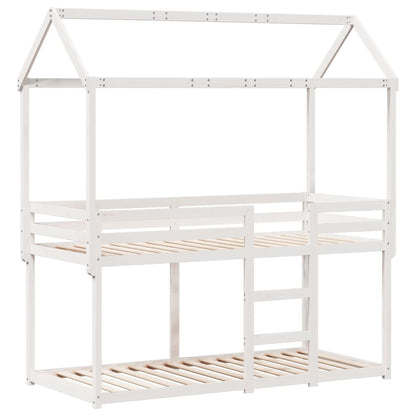 Bunk Bed without Mattress White 80x200 cm Solid Wood Pine