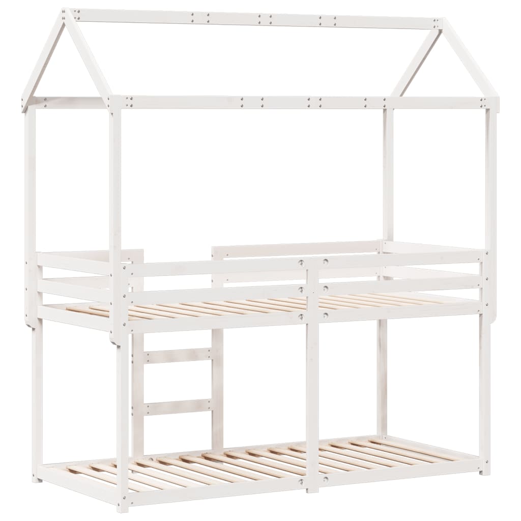 Bunk Bed without Mattress White 80x200 cm Solid Wood Pine