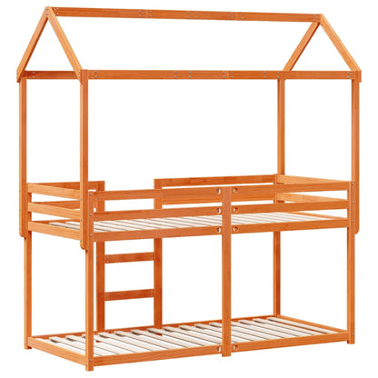 Bunk Bed without Mattress Wax Brown 80x200 cm Solid Wood Pine