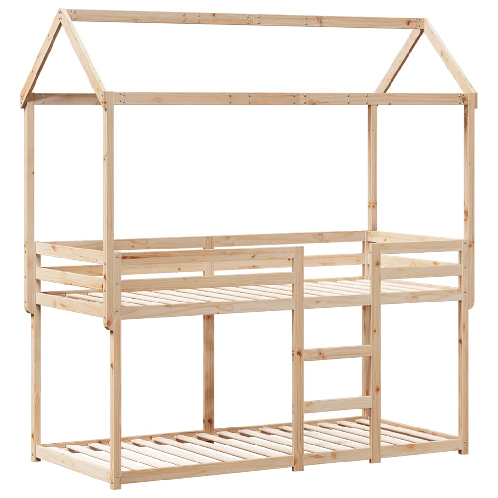 Bunk Bed without Mattress 90x190 cm Single Solid Wood Pine