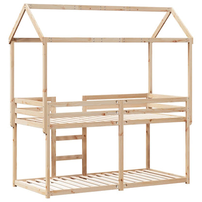 Bunk Bed without Mattress 90x190 cm Single Solid Wood Pine