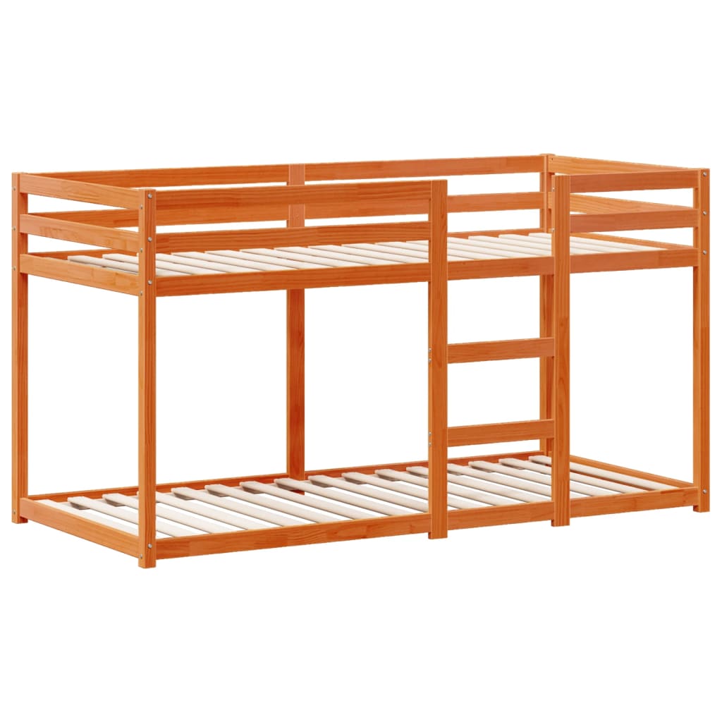 Bunk Bed without Mattress Wax Brown 90x190 cm Single Solid Wood Pine