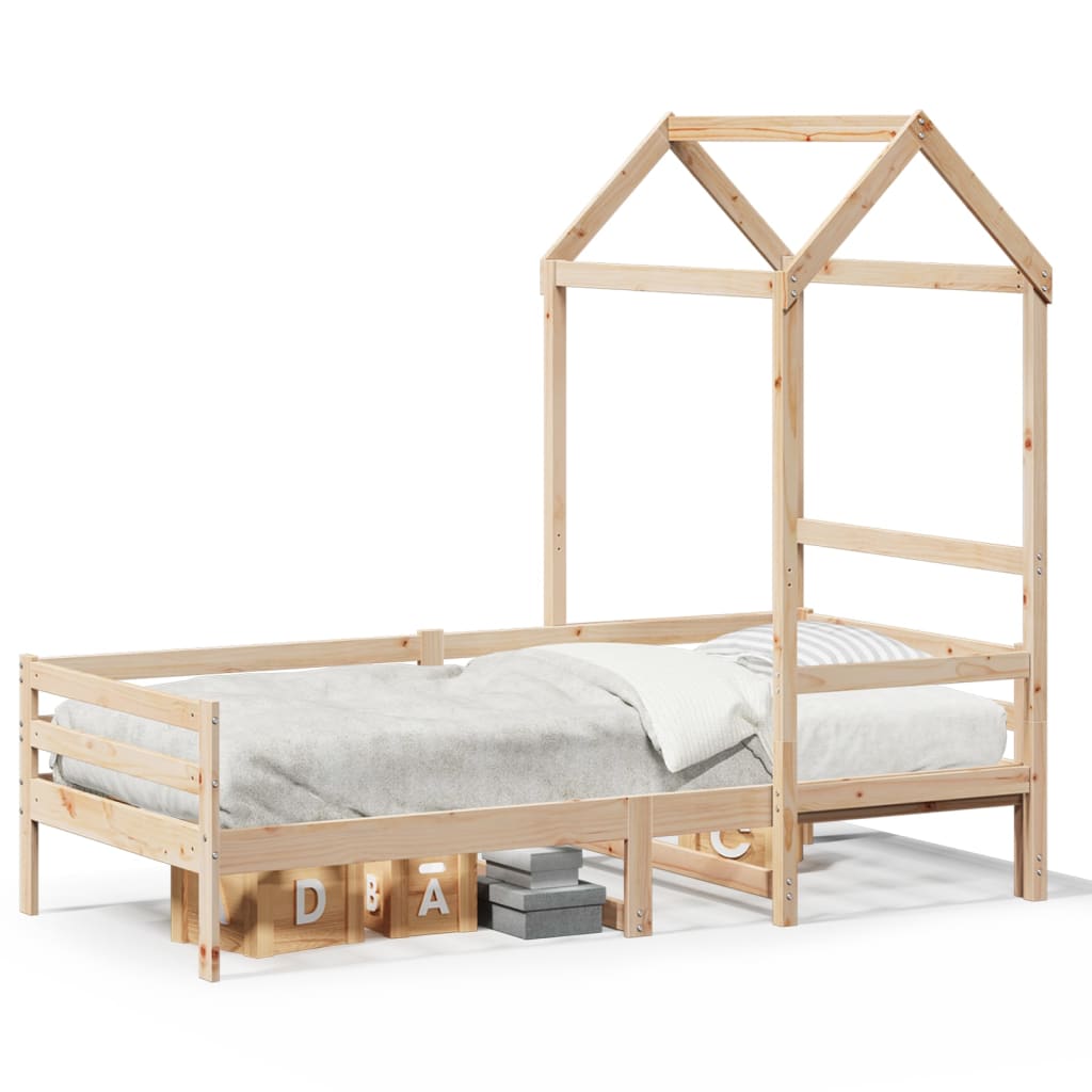 Day Bed with Roof without Mattress 80x200 cm Solid Wood