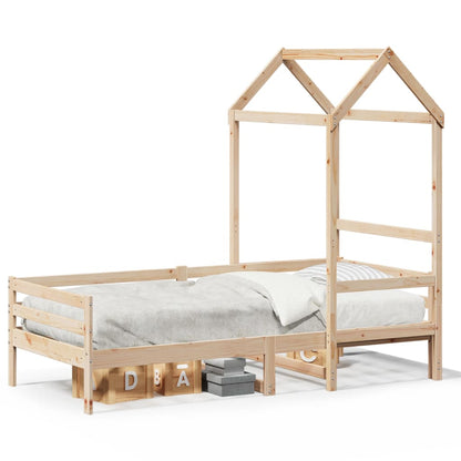 Day Bed with Roof without Mattress 80x200 cm Solid Wood