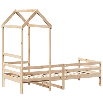 Day Bed with Roof without Mattress 80x200 cm Solid Wood