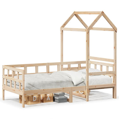 Day Bed with Roof without Mattress 80x200 cm Solid Wood