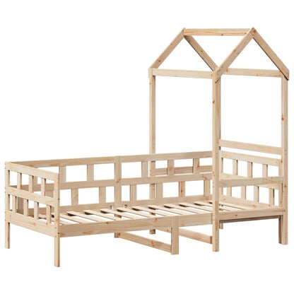Day Bed with Roof without Mattress 80x200 cm Solid Wood