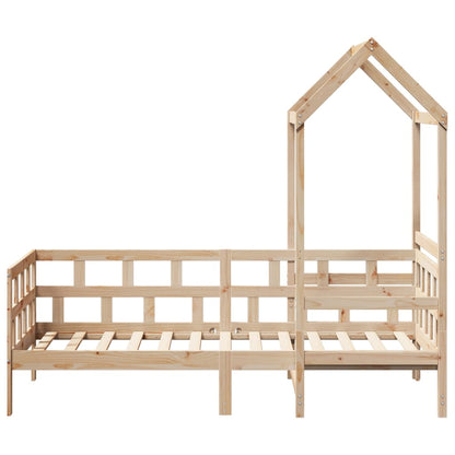 Day Bed with Roof without Mattress 80x200 cm Solid Wood