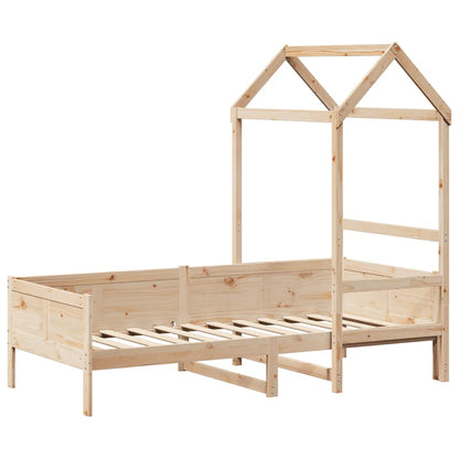 Day Bed with Roof without Mattress 80x200 cm Solid Wood