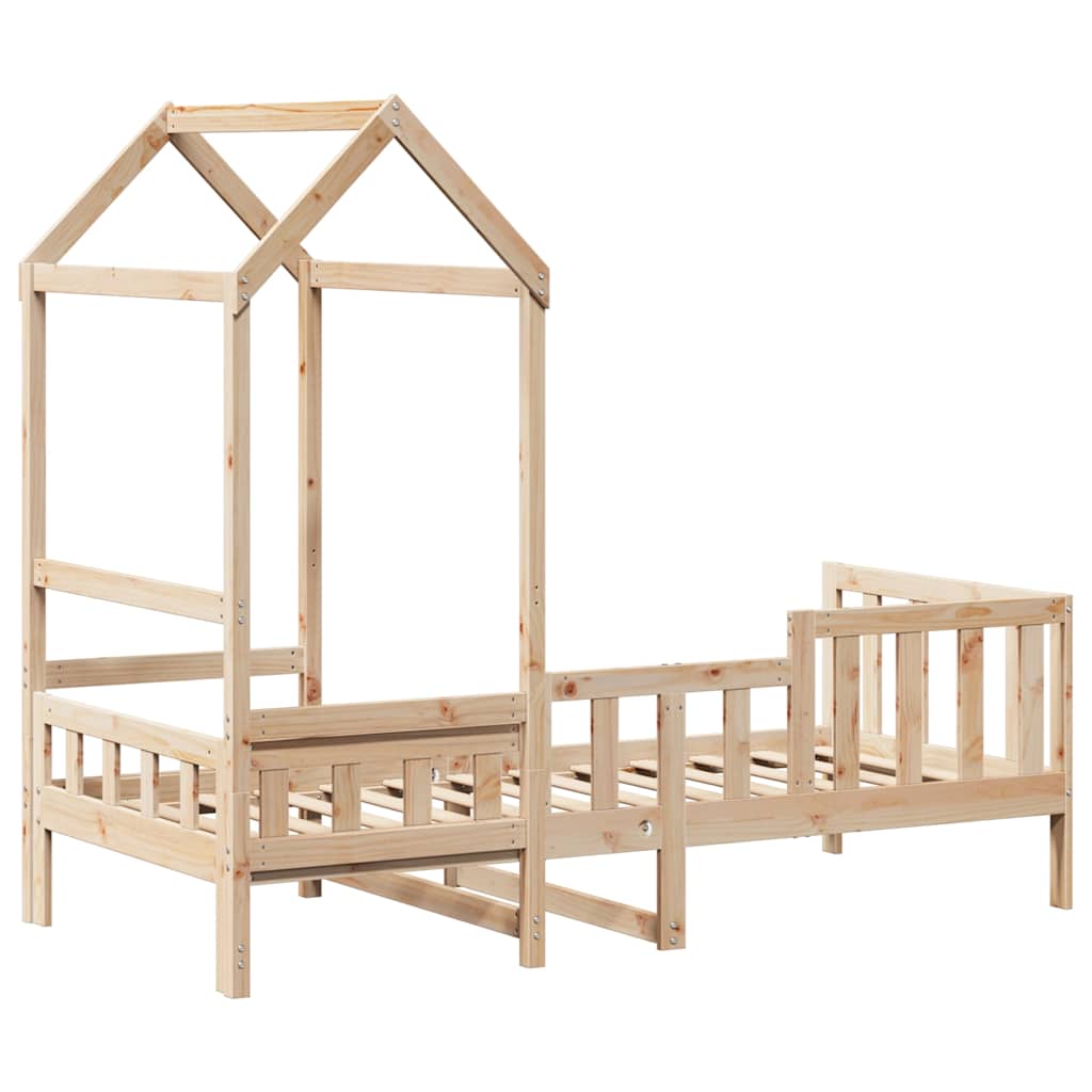 Day Bed with Roof without Mattress 80x200 cm Solid Wood