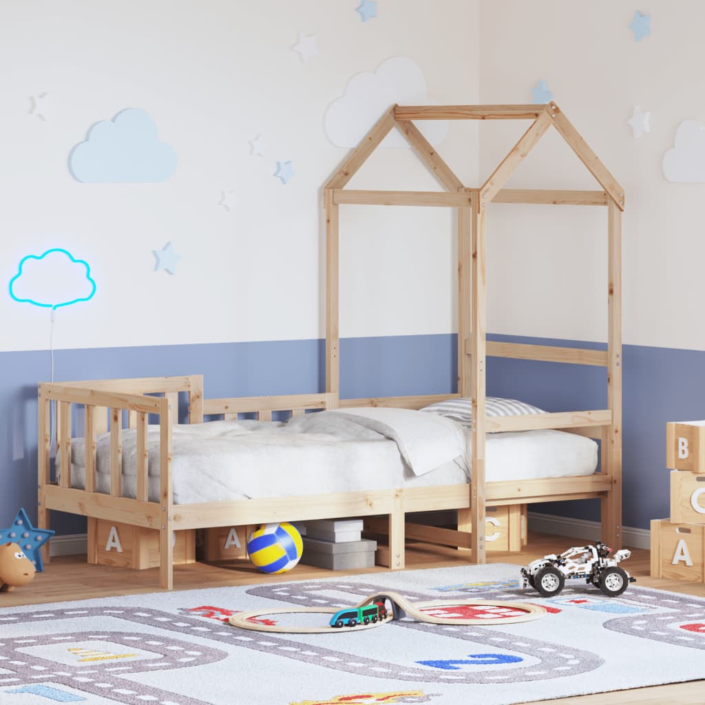 Day Bed with Roof without Mattress 80x200 cm Solid Wood