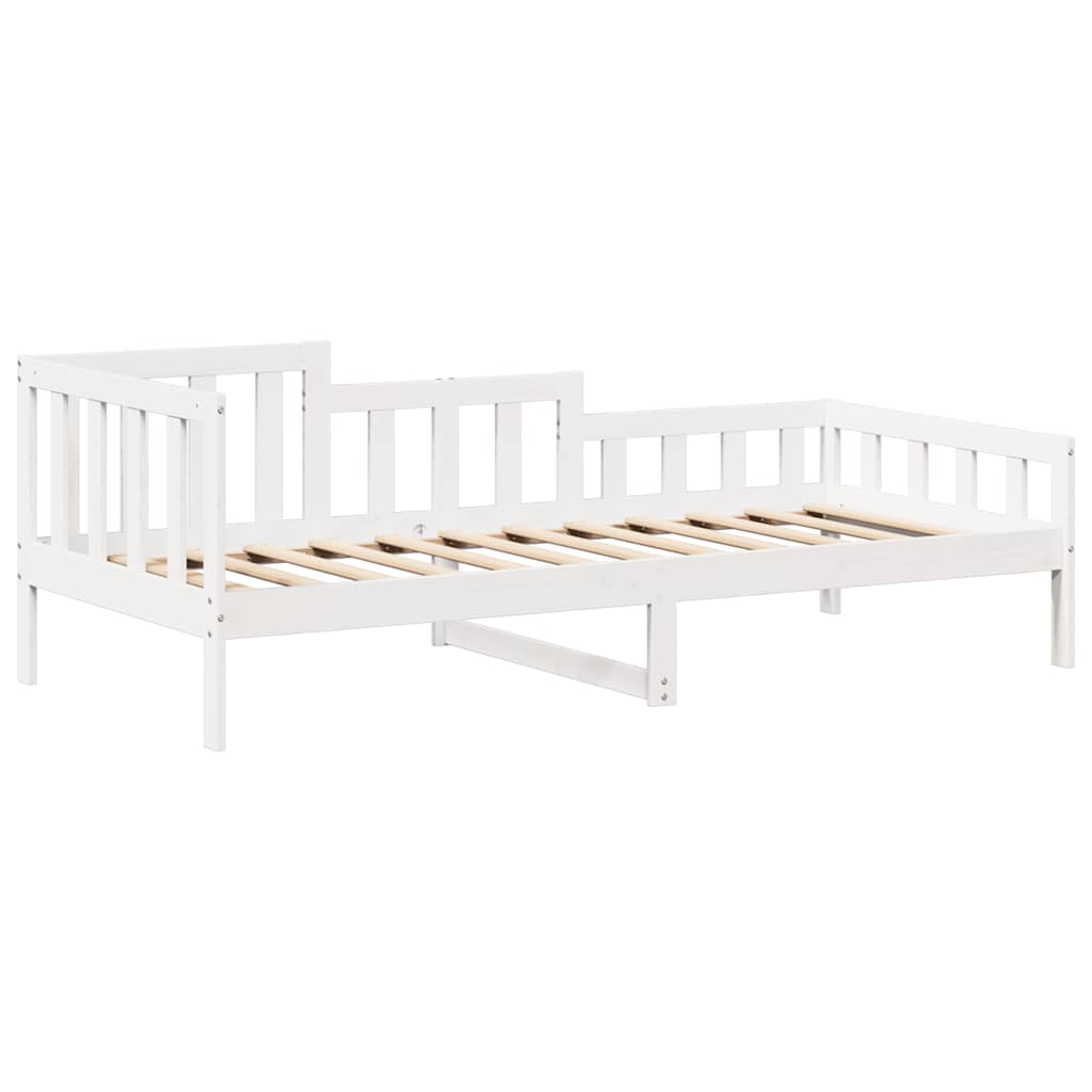 Day Bed with Roof without Mattress White 80x200 cm Solid Wood